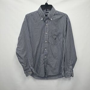 Nautica Shirt Adult Medium Multicolor Long Sleeve Cotton Blend Pocket Mens